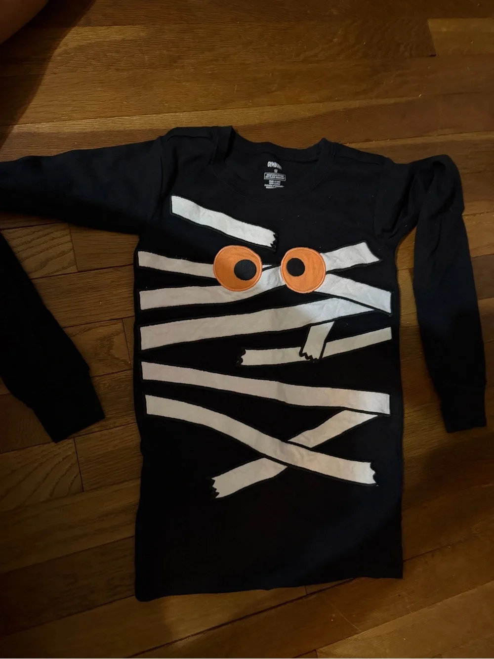 Kids Mummy Pajama Costume Set - Black and Orange